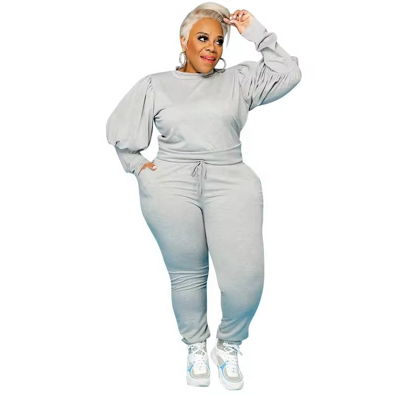 Women's 2024 Spring Jogging Suit for Girls Women's Plus Size Suit Custom Logo Women's 2 Piece Set Cotton Rib Casual Wear