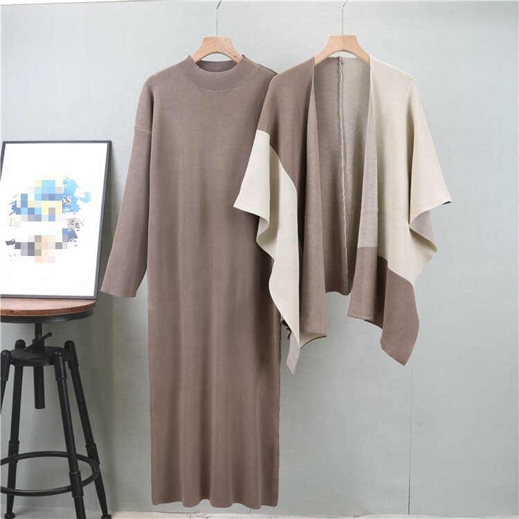 Women's Sets Winter Coat Casual Knitting 2 Piece Set Women Wholesale