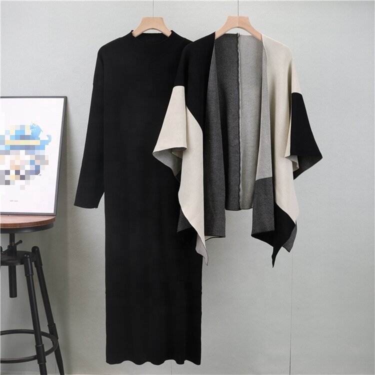 Women's Sets Winter Coat Casual Knitting 2 Piece Set Women Wholesale