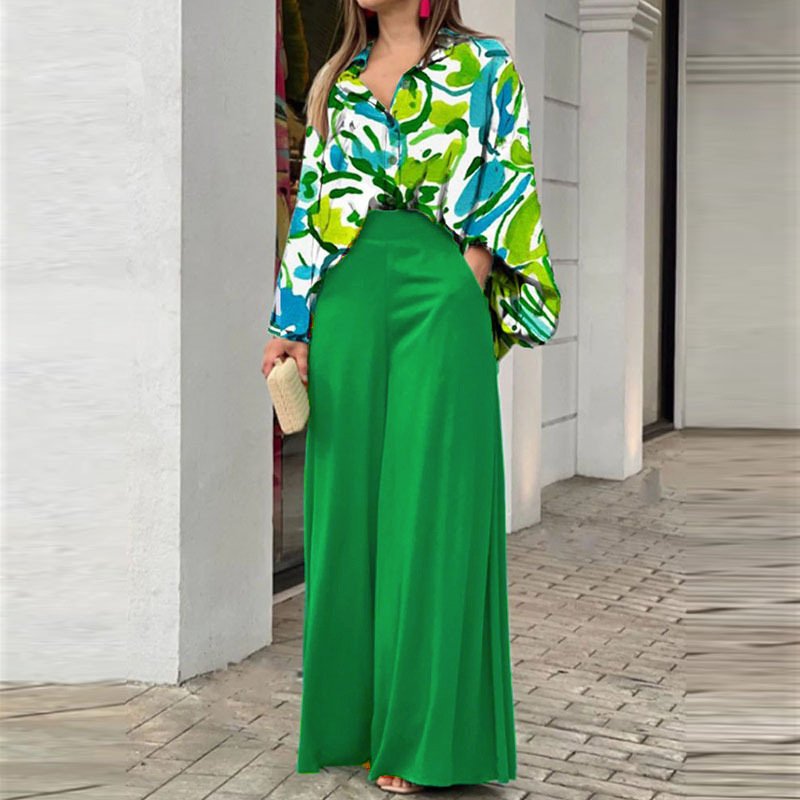 Fashionable and trendy shirt, women's top, 2024 new spring and autumn summer women's set