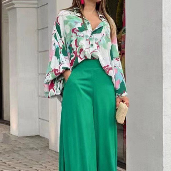 Fashionable and trendy shirt, women's top, 2024 new spring and autumn summer women's set