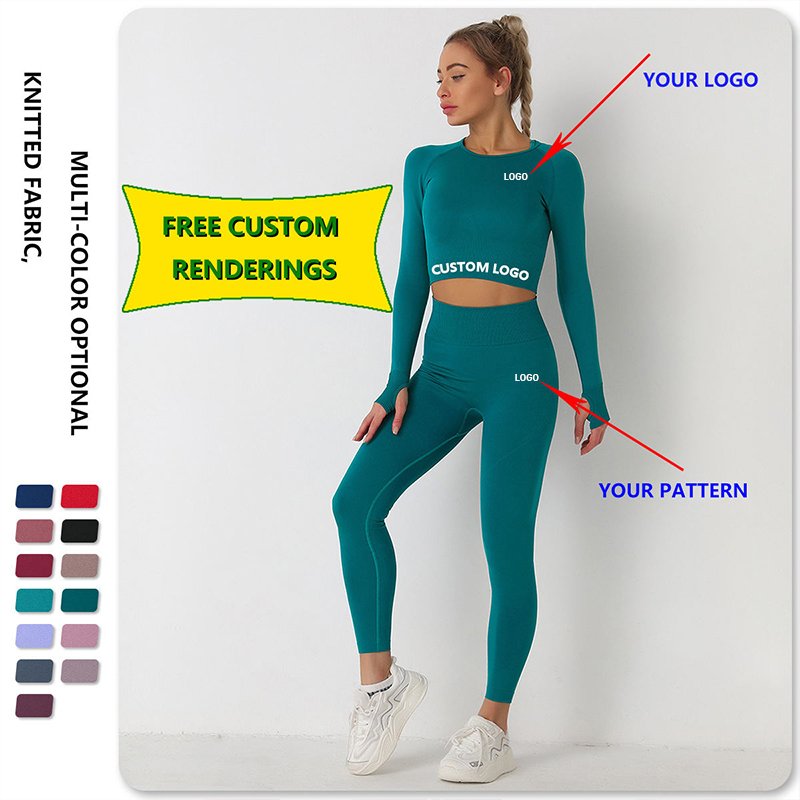 Bamboo Eco Friendly Fabric Ladies Sports Clothing Two Piece Female Workout Sportswear Suit Sexy Gym Wear Fitness Yoga Sets Women
