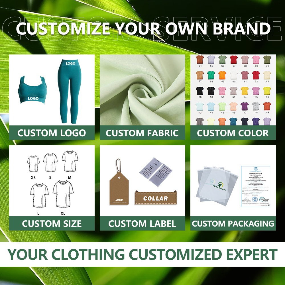 Bamboo Eco Friendly Fabric Ladies Sports Clothing Two Piece Female Workout Sportswear Suit Sexy Gym Wear Fitness Yoga Sets Women