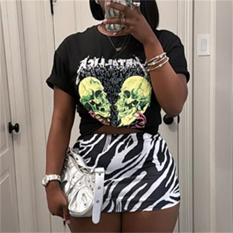 2024 New Arrivals wholesale clothing summer products women's tops Fashion Print Women's Sets 2 piece