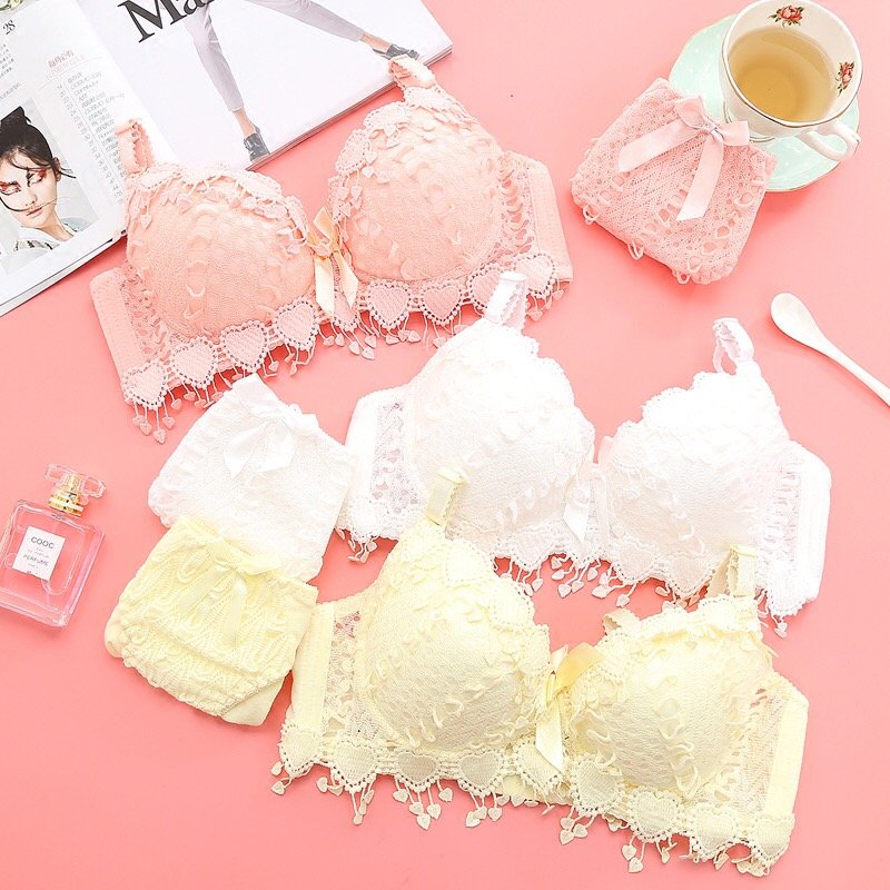 Custom Logo Sexy Girls Thin Cup women's bra panty set sexy plus size bra set women Bra Brief Sets