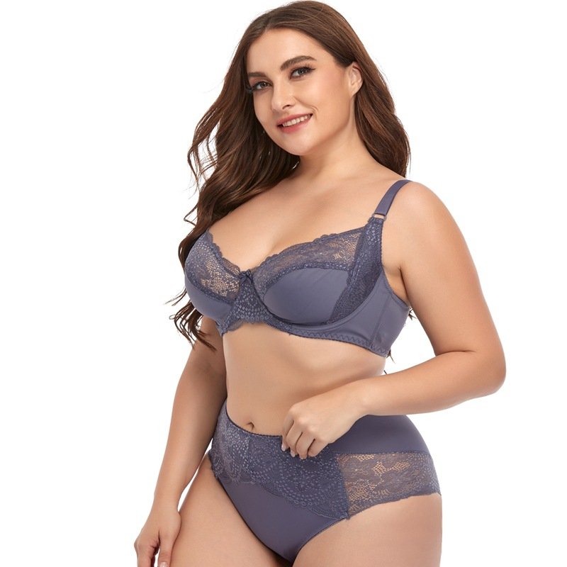 38 40 42 44 46 48 Lingerie D Cup Women Underwire Sexy Ladies Lace Bra Suit Big Breast Large Size Bra and Panties Women Set