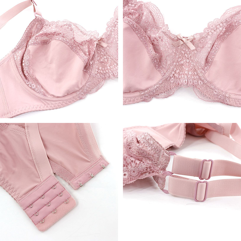 38 40 42 44 46 48 Lingerie D Cup Women Underwire Sexy Ladies Lace Bra Suit Big Breast Large Size Bra and Panties Women Set