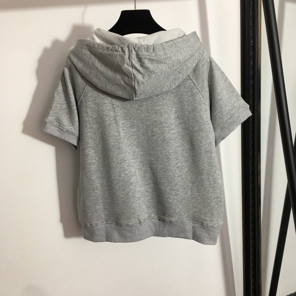 New designer suit striped counter color short sleeve hoodie side letter print shorts 2 piece sets