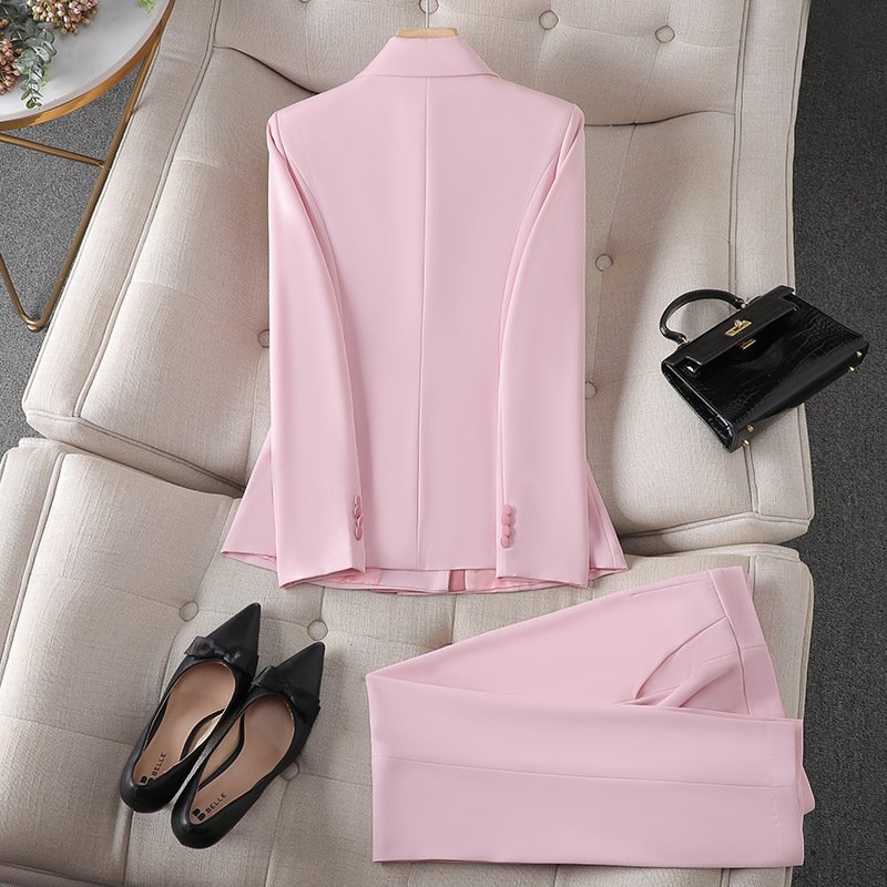 Manufacturer's high-quality women's formal business office jacket and pants two-piece professional women's tailcoat set