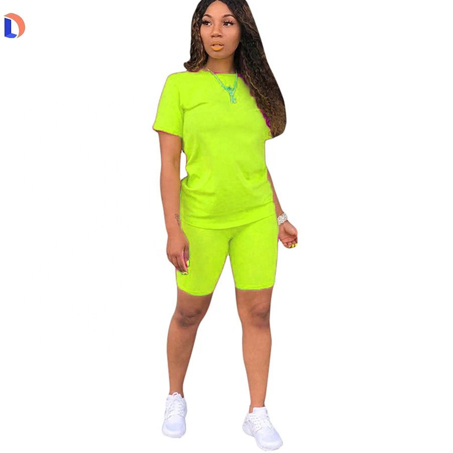 Women Blank Summer Two Piece Short Set For Women 2024