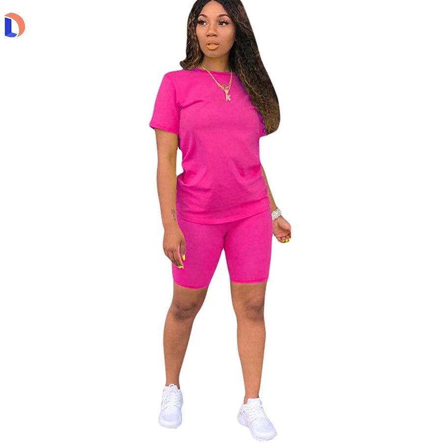 Women Blank Summer Two Piece Short Set For Women 2024
