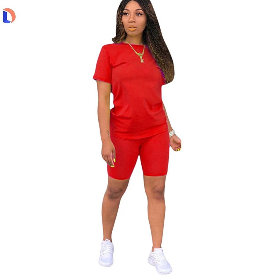 Women Blank Summer Two Piece Short Set For Women 2024