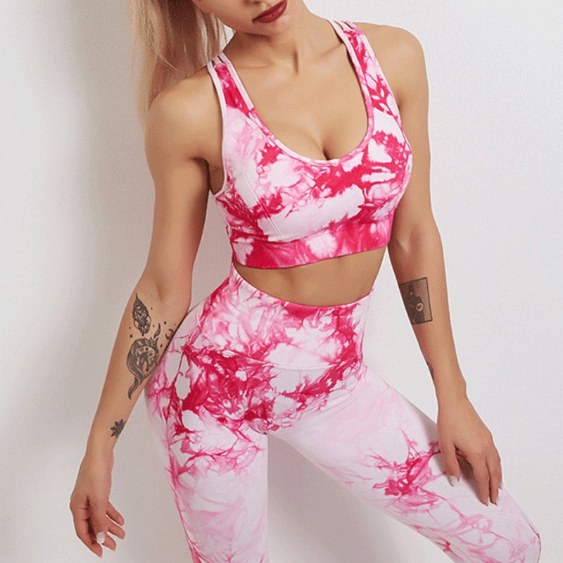 Women's Comfortable High Waist Stretch Sports Leggings Tie Dye Fitness Shorts with Solid Pattern Spandex Workout Tights Adults
