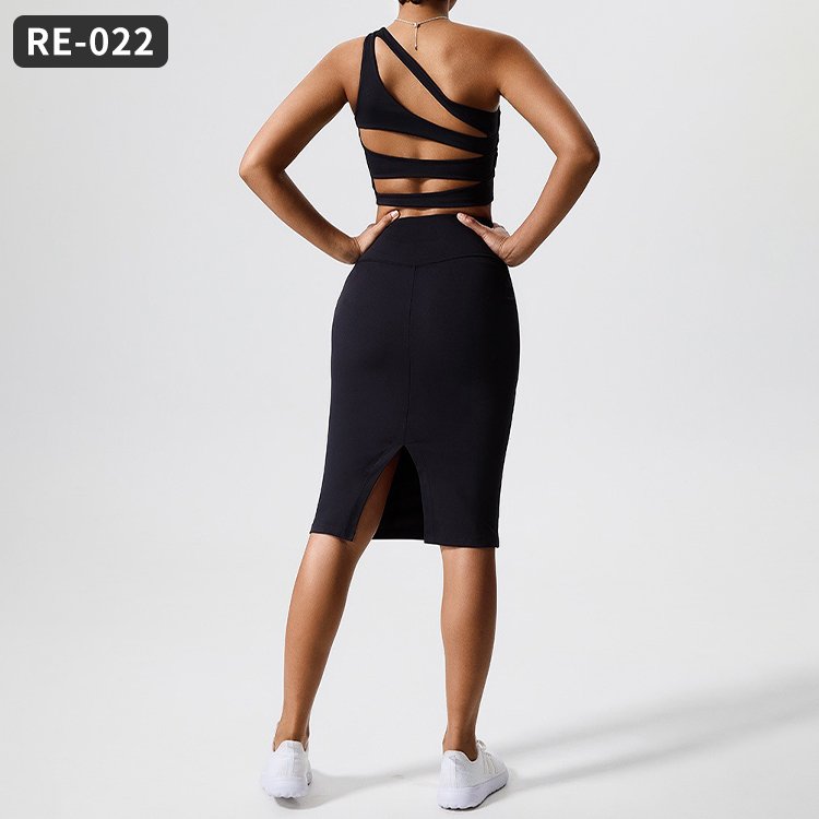 High Quality Single Shoulder Recycled Sports Plus Size Yoga Workout Casual Girls Clothing Sets Gym Fitness Sets Women's Sets