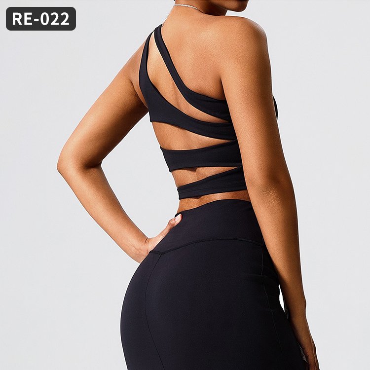 High Quality Single Shoulder Recycled Sports Plus Size Yoga Workout Casual Girls Clothing Sets Gym Fitness Sets Women's Sets