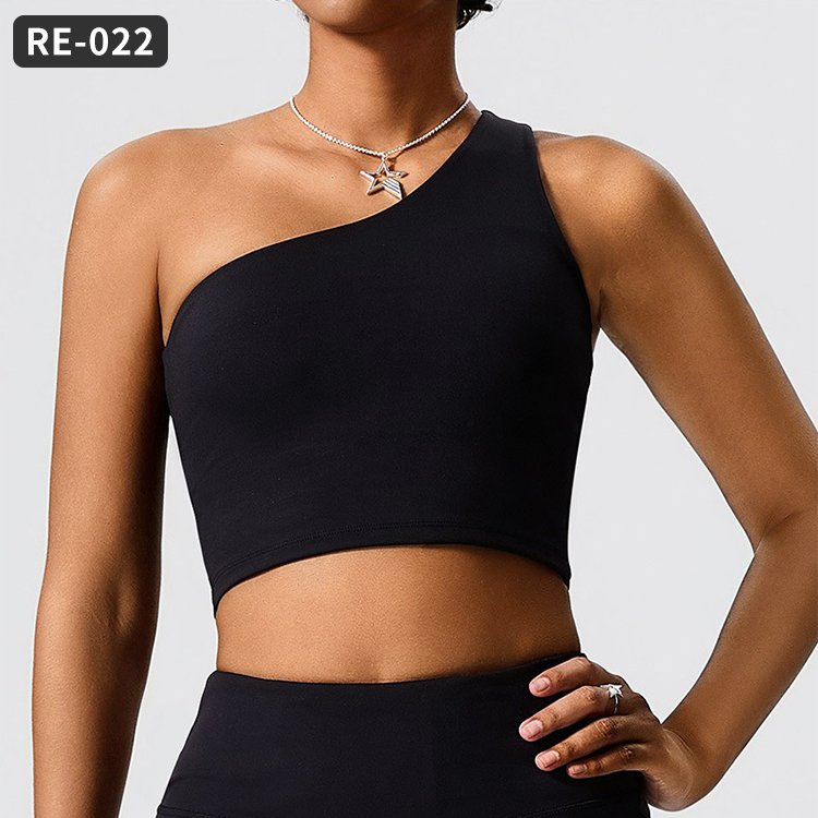 High Quality Single Shoulder Recycled Sports Plus Size Yoga Workout Casual Girls Clothing Sets Gym Fitness Sets Women's Sets