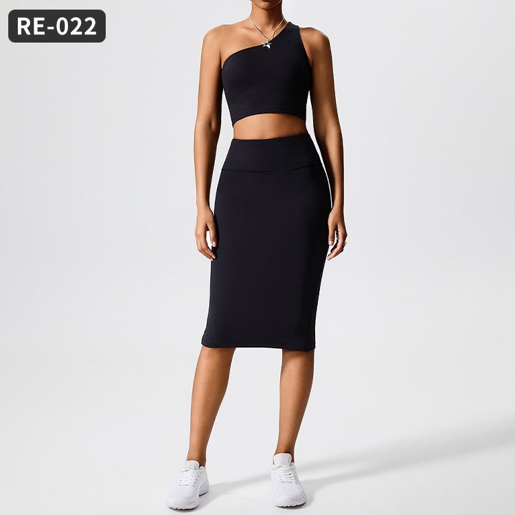 High Quality Single Shoulder Recycled Sports Plus Size Yoga Workout Casual Girls Clothing Sets Gym Fitness Sets Women's Sets