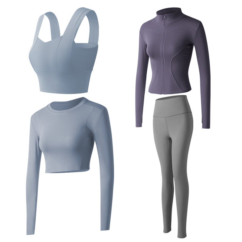 wholesale price High-Quality Luxury top-tier Custom 3-Piece Yoga Set Premium Fitness Suit for Womens Activewear
