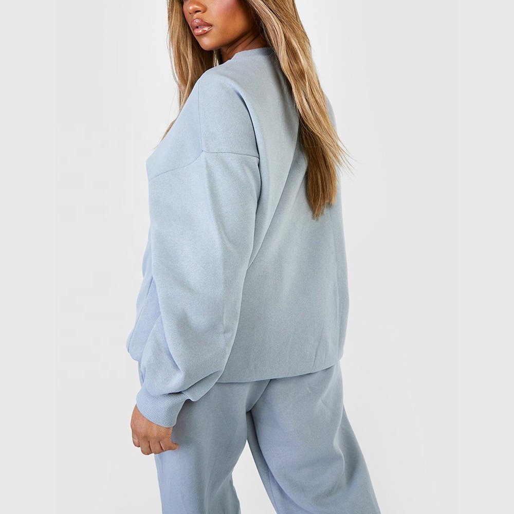 Hot sale new style cotton embroidery logo fleece shirts custom logo wholesale women's tracksuits Hoodies jogger sets