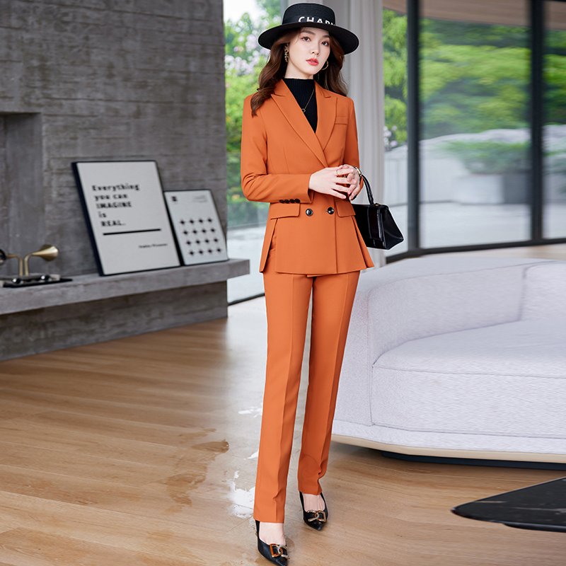 High quality women's business commuting jacket, fashionable casual suit, two-piece pants, office tailcoat set