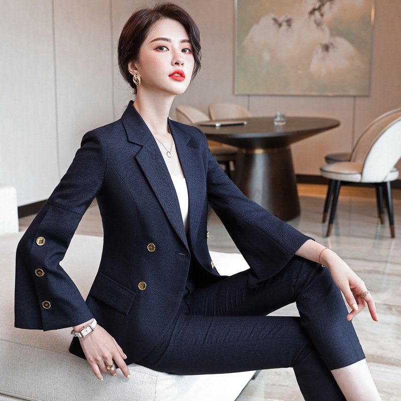 S-4XL Autumn/Winter Business Professional Set Formal and Skilled Korean Women's Suit Fashion Work Suit