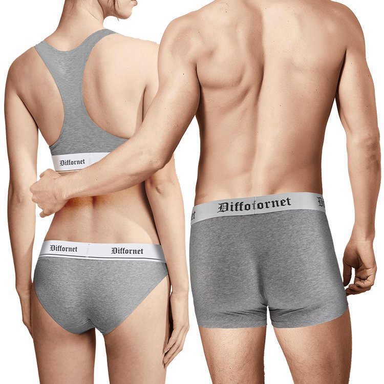 Women's Unlined Bra And Panties Logo Elastic Band Without Steel Ring Sports Bra Brief Sets