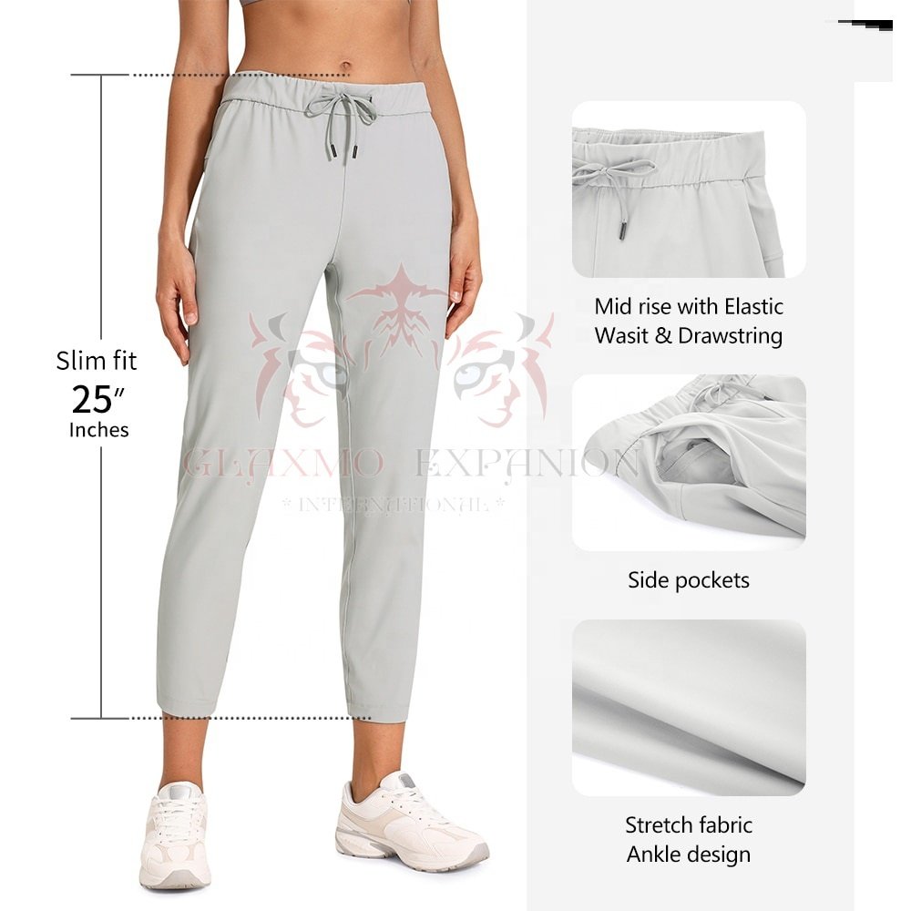 Customized 2022 High quality Women pants joggers trousers 100% cotton made breathable women's trouser