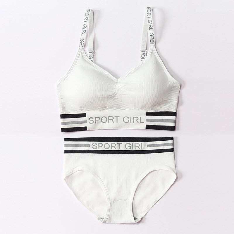 Ladies' Underwear Set No Underwire Seamless Sport Breathable Briefs Sets