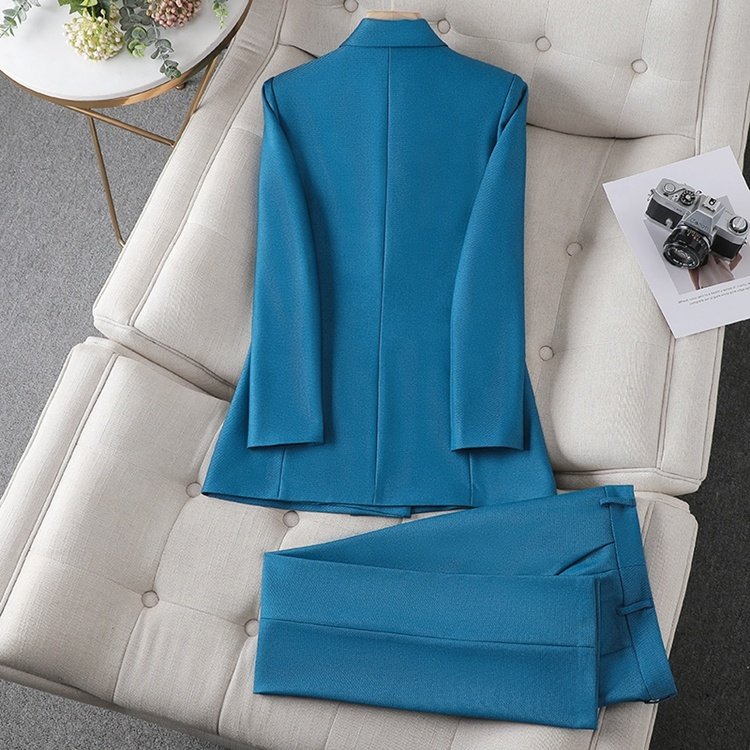New Fashion Lapel V Neck Long Sleeve Casual Two Piece Blazer Suit Women Blazer Short Set Ladies Office Suits
