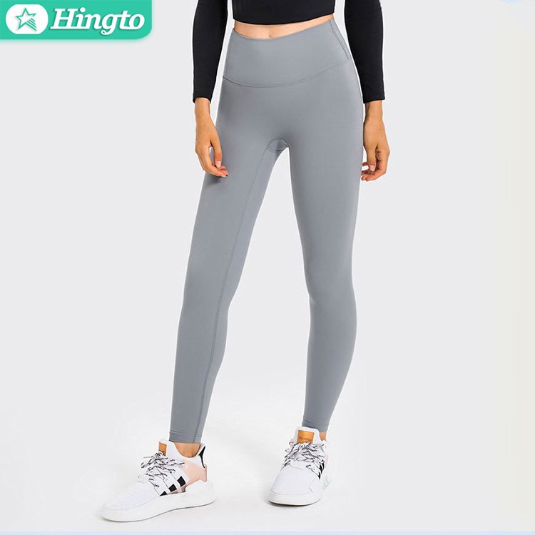 Hingto Custom High Waist Hip Lift No Embarrassing Line Elastic Yoga Pants Leggings