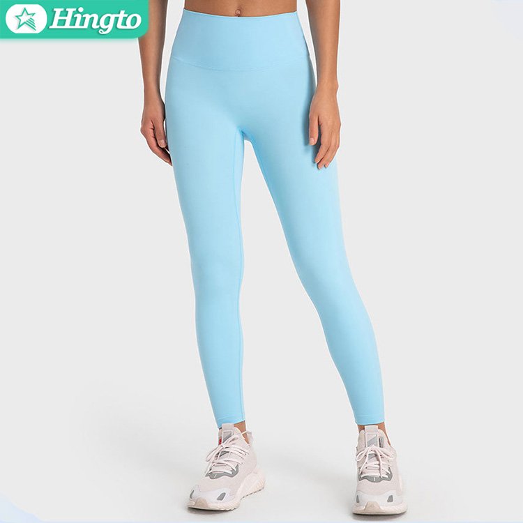 Hingto Custom High Waist Hip Lift No Embarrassing Line Elastic Yoga Pants Leggings