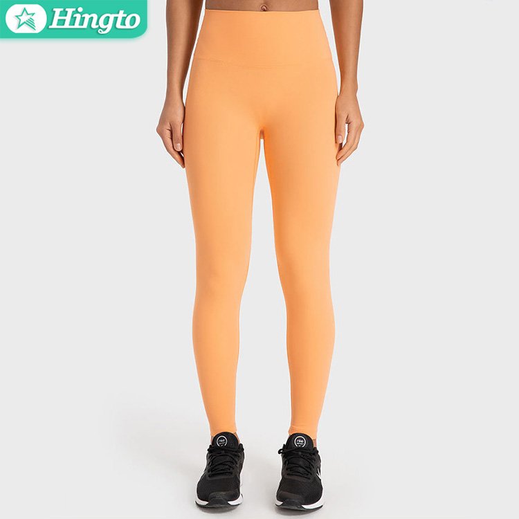 Hingto Custom High Waist Hip Lift No Embarrassing Line Elastic Yoga Pants Leggings