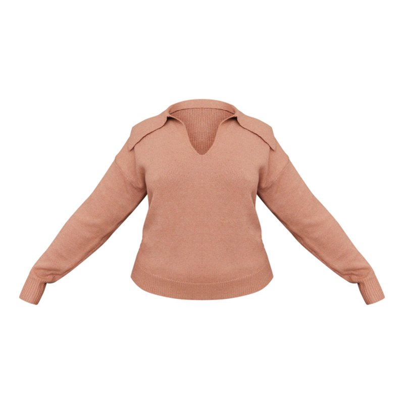 Plus Size Women's Sweater Sets Luxury OEM Sweater Solid Color Lapel Long Sleeve Knitted Two Piece Sweater Set For Women
