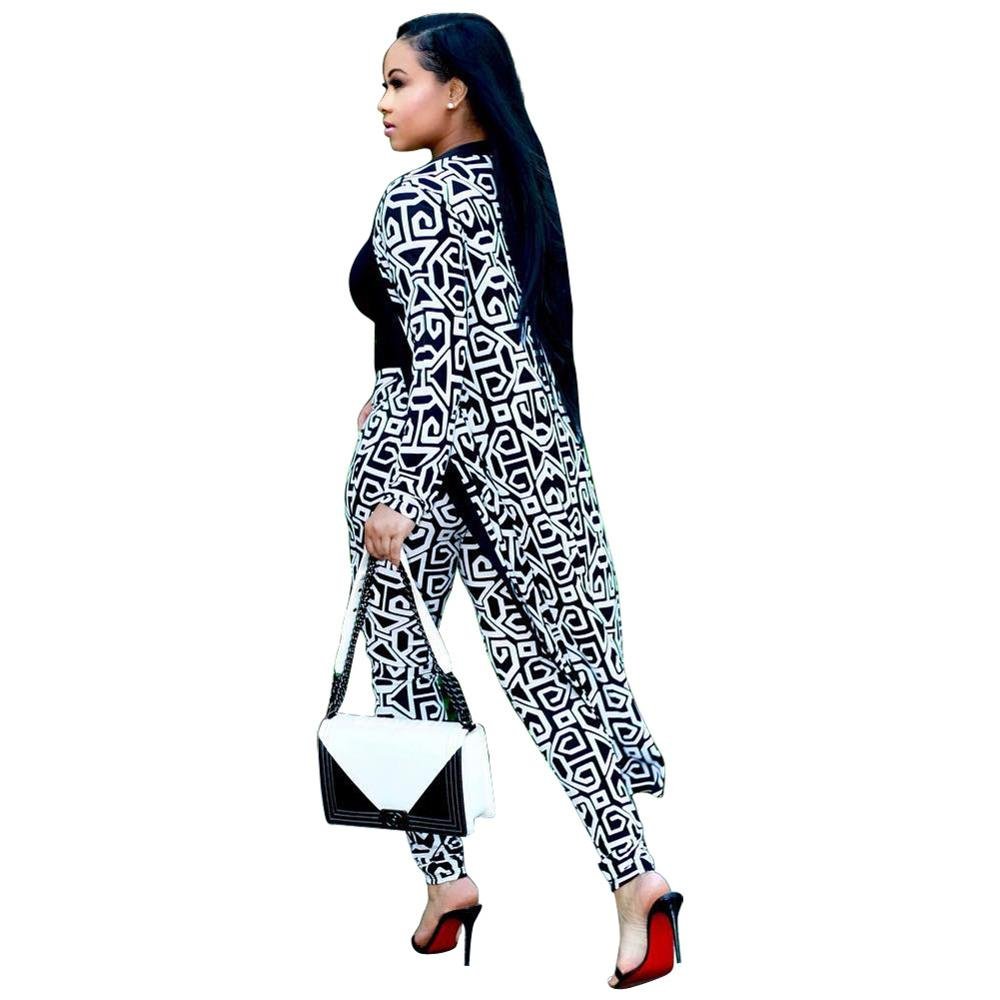Women 2 Piece Outfits Floral Long Sleeves Open Front Cardigan Cover up with Leggings High Waist Long Pants Set