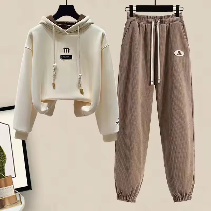 Boutique Wholesale Autumn New Knitted Cardigan Long Sleeve Round Neck Colored Casual Pants Women's Set