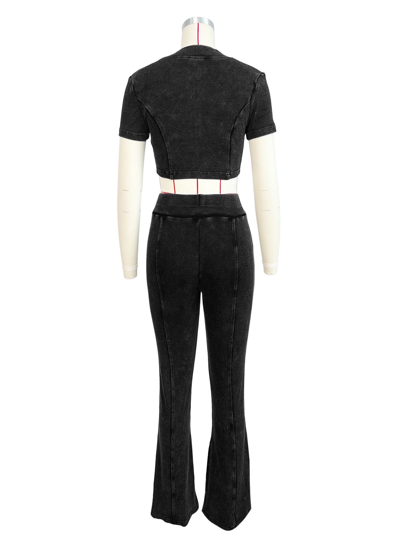 Summer Sexy Flare Sexy Flare Women Two Piece Pants Set Printed Tracksuit Short Sleeve Zipper Top Slim Pants Suit