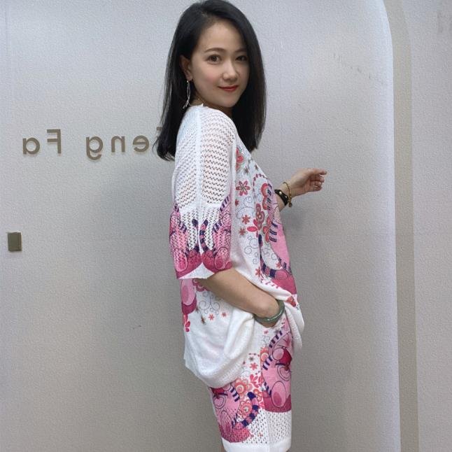 Summer Knitwear Set Women's Pullover Short-Sleeved Shorts Two-Piece Set Blouse and Pants Printed Suit Wholesale