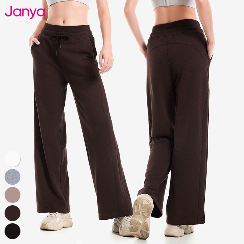 Casual Running Sweatpants Athletic Jogger Pants Drawstring Double Layer High Waist Fitness Pants Sports Sweatpants For Women