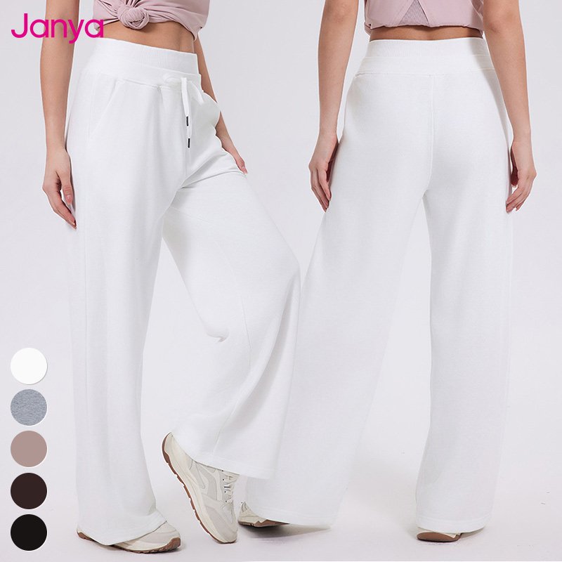 Casual Running Sweatpants Athletic Jogger Pants Drawstring Double Layer High Waist Fitness Pants Sports Sweatpants For Women