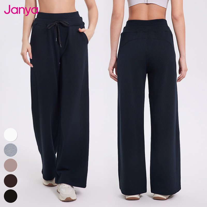Casual Running Sweatpants Athletic Jogger Pants Drawstring Double Layer High Waist Fitness Pants Sports Sweatpants For Women