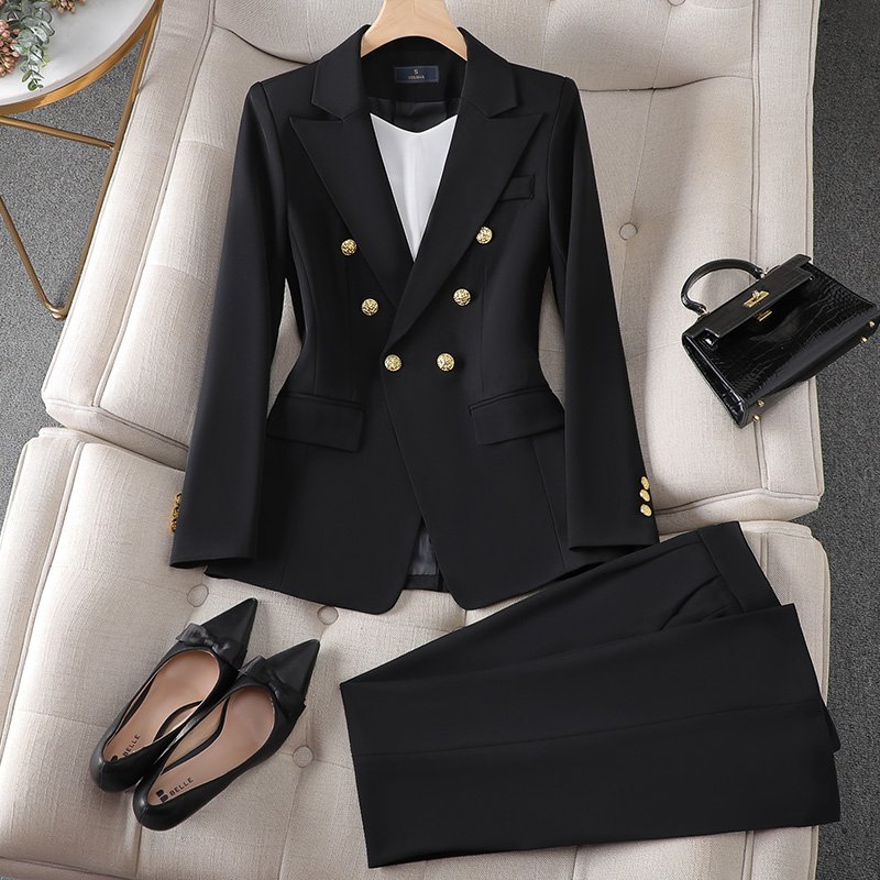 High quality 2024 spring fashion design women's pants office set two-piece women's business suitblazers ladies women