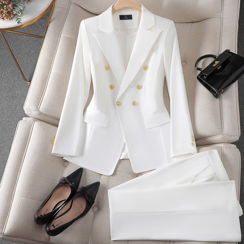 High quality 2024 spring fashion design women's pants office set two-piece women's business suitblazers ladies women