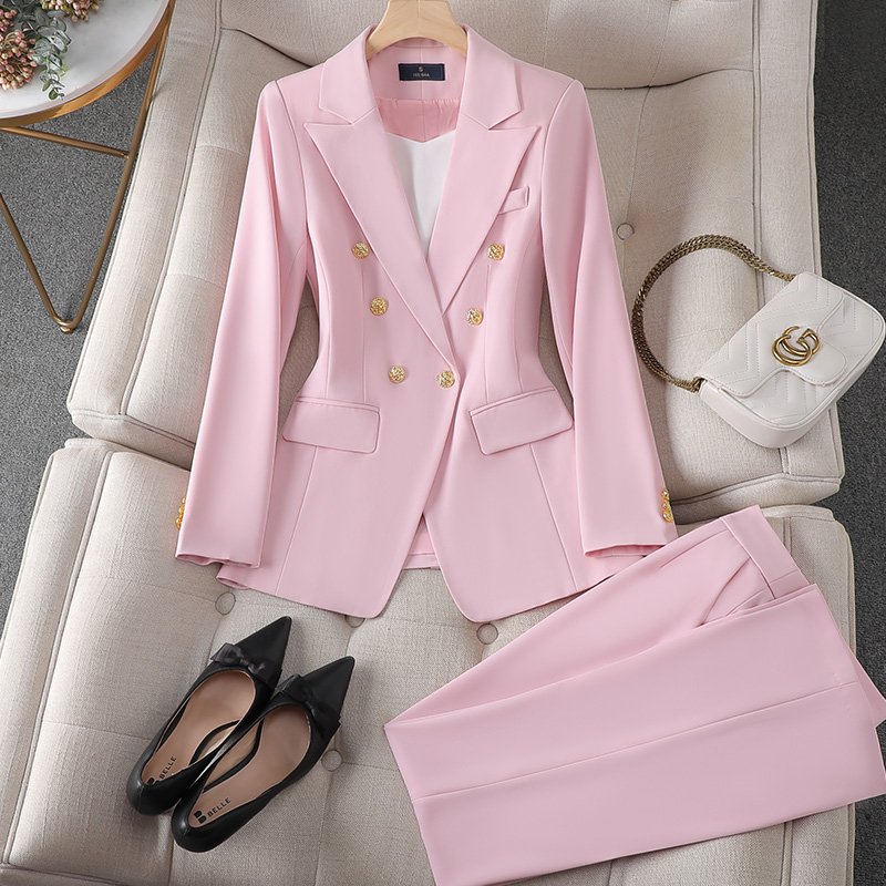 High quality 2024 spring fashion design women's pants office set two-piece women's business suitblazers ladies women