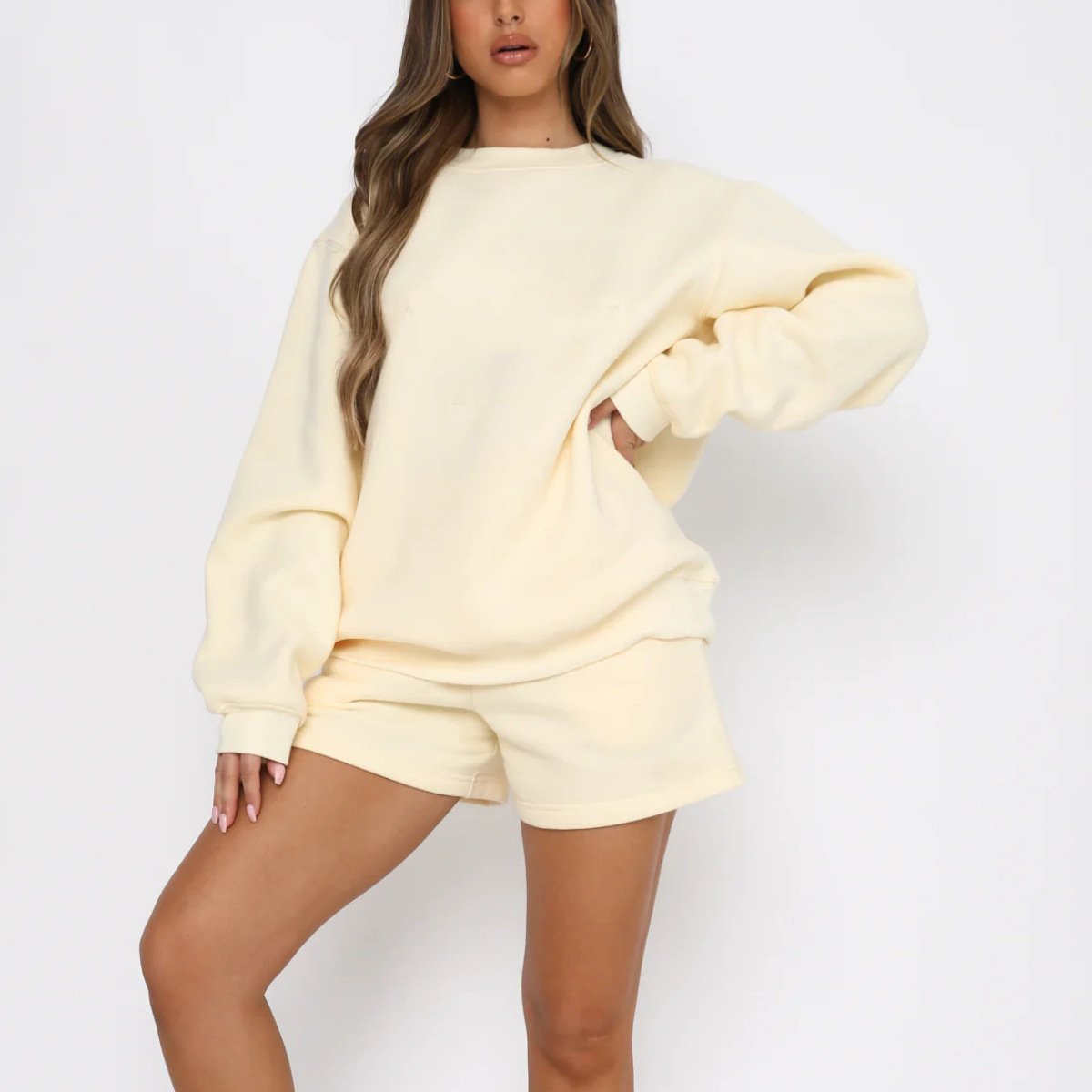 New Design 2024 Girl Short Pants Plus Size 2 Piece Set Sportswear Custom Logo Tracksuits Long Sleeves Outfits Jogger Women Set