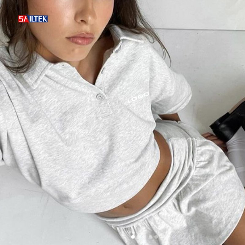 Women's sets high quality ladies two piece skirts set custom logo v neck t shirt and skirt set women 2 piece outfits