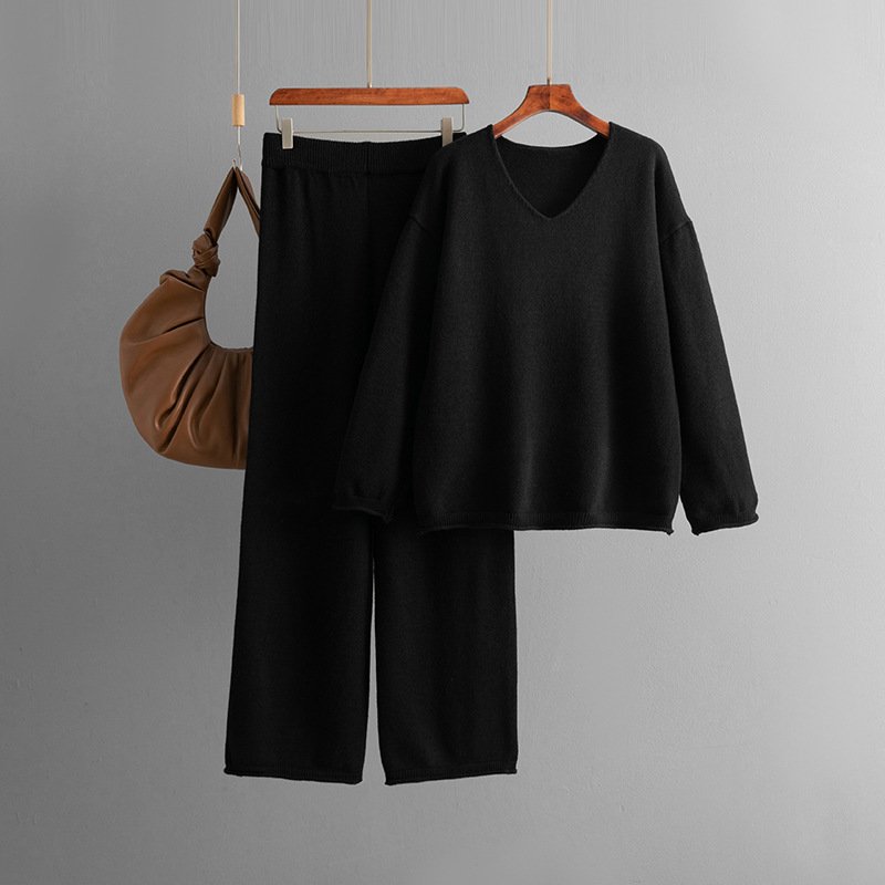 Factory Direct Customized Luxury Women's Sweater Long Skirt Sets Breathable Pure Cashmere Solid Color Elegant Casual Printed