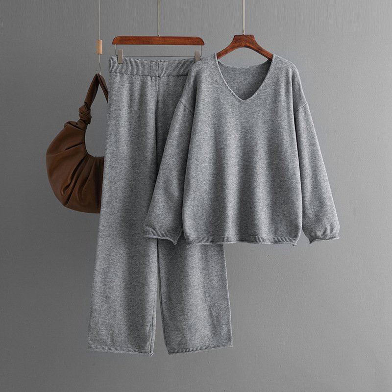 Factory Direct Customized Luxury Women's Sweater Long Skirt Sets Breathable Pure Cashmere Solid Color Elegant Casual Printed