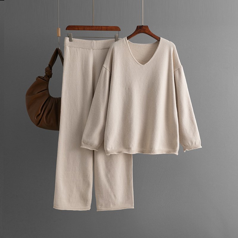 Factory Direct Customized Luxury Women's Sweater Long Skirt Sets Breathable Pure Cashmere Solid Color Elegant Casual Printed