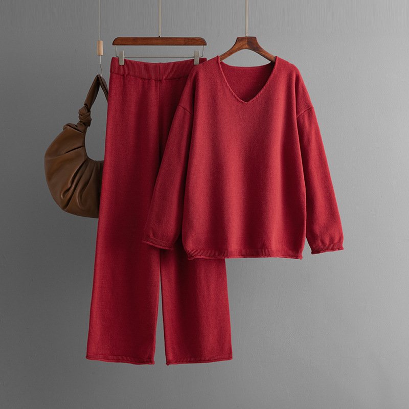 Factory Direct Customized Luxury Women's Sweater Long Skirt Sets Breathable Pure Cashmere Solid Color Elegant Casual Printed