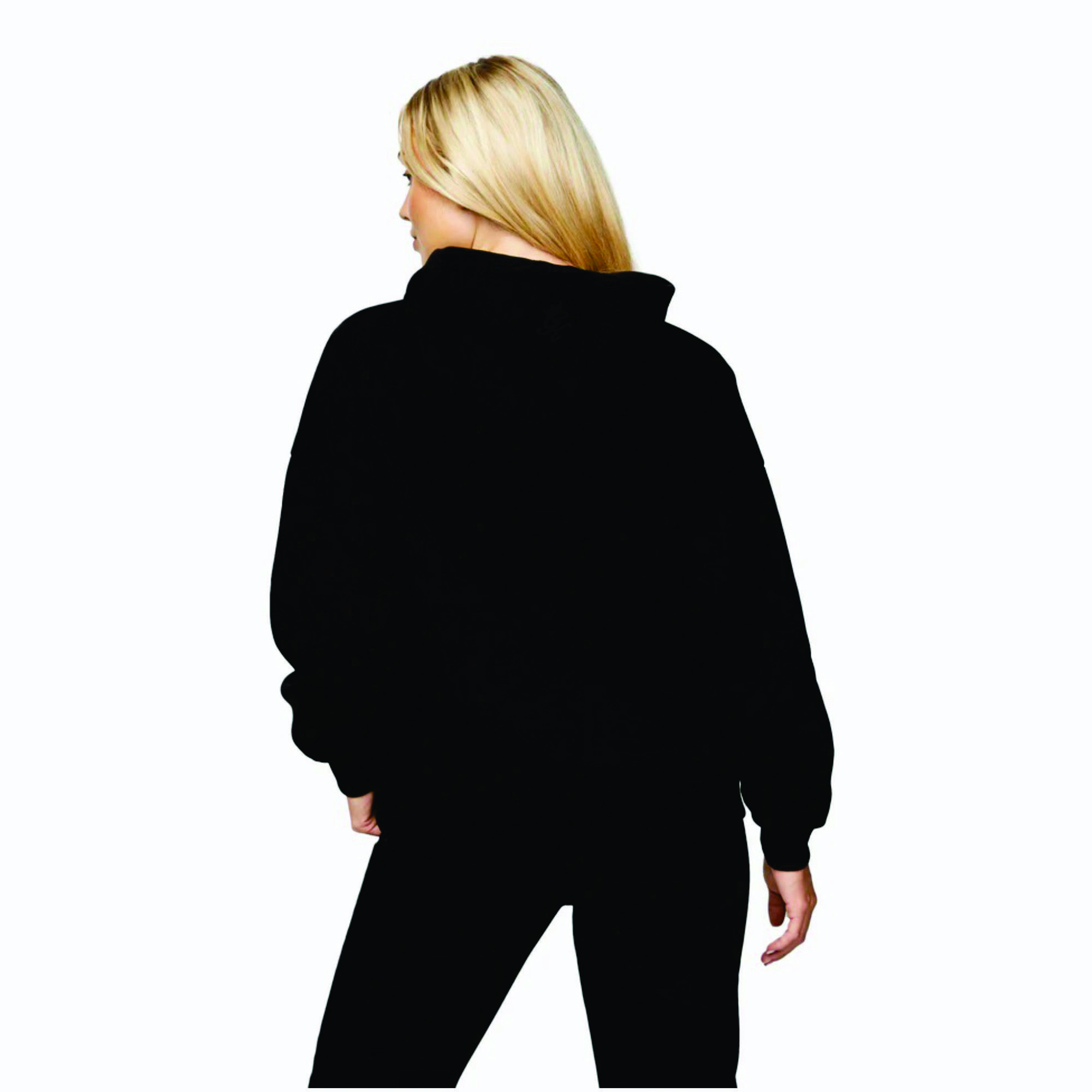 Women's Oversized Slouchy Fit Hoodie 80% Cotton 20% Polyester Linear Arch Design Breathable Anti-Shrink Light Knitted T-shirt